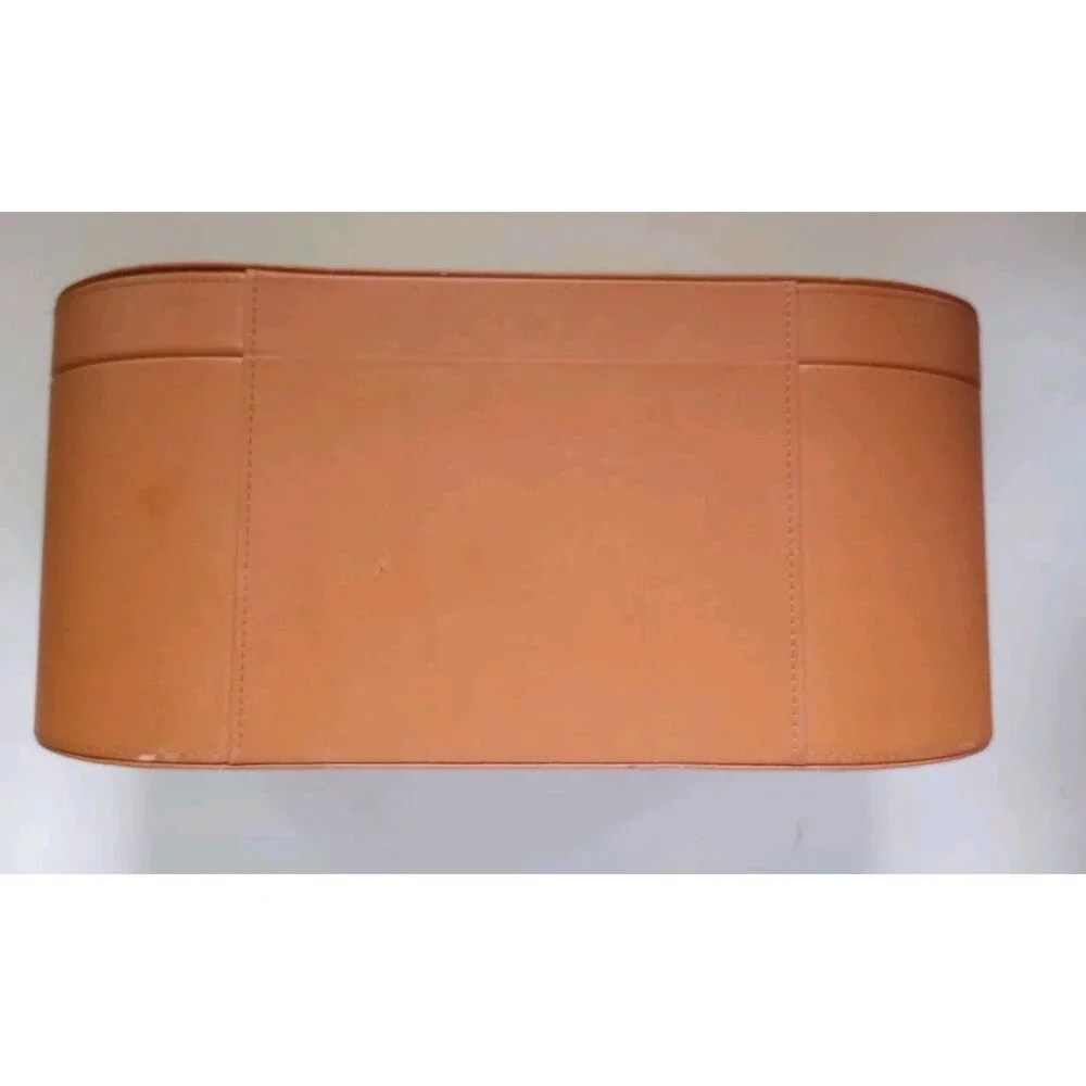 DYSON Airwrap Styler Leather Large Storage Hard Box Tan Brown CASE ONLY